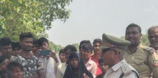 बलरामपुर के कपौवा गांव में तेंदुए का हमला:खेत के पास बंधी भेड़ को उठा ले गया, ग्रामीणों में खतरे का डर
