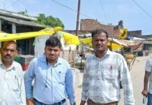 अमोढ़ा में 84 कोसी परिक्रमा मार्ग पर शिकायतों की जांच:कम मुआवजे की शिकायत पर संयुक्त टीम ने मौके पर जाकर की पड़ताल