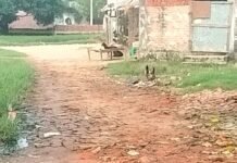 जमुनहा ब्लॉक में सड़क पर गड्ढों से लोग परेशान:नासिरगंज से बंजारन पुरवा भारी गांव तक सड़क खराब; आए दिन गिरकर चोटिल हो रहे लोग