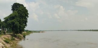 सरयू नदी का जलस्तर फिर बढ़ने लगा:दुबौलिया में खतरे के निशान से 20 सेंटीमीटर नीचे, बाढ़ प्रभावित इलाकों में बढ़ी चिंता