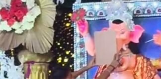 मल्हीपुर में गणेश प्रतिमा का नेत्र अनावरण:सरयू नहर कॉलोनी में गूंजा ‘गणपति बप्पा मोरया’ का जयकारा