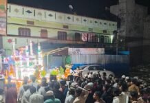 नवाबगंज में 12 रबी उल अव्वल का जुलूस निकला:पैगंबर मुहम्मद साहब के जन्मदिवस पर जलसे का भी आयोजन