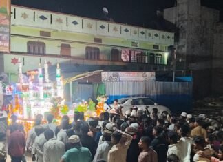 नवाबगंज में 12 रबी उल अव्वल का जुलूस निकला:पैगंबर मुहम्मद साहब के जन्मदिवस पर जलसे का भी आयोजन