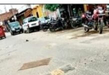 तुलसीपुर में टूटे स्पीड ब्रेकर बन रहे हादसों की वजह:राहगीरों और वाहन चालकों को हो रही परेशानी, संतुलन बिगड़ने से गिर रहे लोग