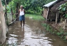 नहर में रिसाव से बढ़नी गांव में जलभराव की समस्या:कप्तानगंज में खेतों में पानी फैलने से फसलें खराब होने की आशंका