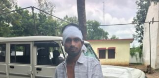 एरिया बंटवारे को लेकर किन्नरों के दो गुटों में मारपीट:पनियरा में बोलेरो तोड़ी, ड्राइवर घायल; थाने पहुंचकर पुलिस से कार्रवाई की मांग