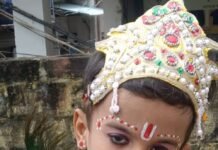 राम नारायण मदेशिया शिशु मंदिर में बच्चों ने मनमोहक झांकी:बहराइच में रूप सज्जा प्रतियोगिता में राधा-कृष्ण बने बच्चों ने सबका मन मोहा