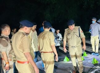 बहराइच में मंगलसूत्र लूट का 24 घंटे में खुलासा:मुठभेड़ में एक आरोपी के पैर में लगी गोली; साथी बाइक लेकर फरार, छीना मंगलसूत्र और तमंचा बरामद