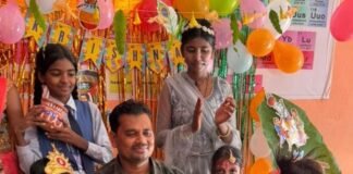 बहराइच में बच्चों ने राधा-कृष्ण बन जन्माष्टमी मनाई:ब्लू बेल्स मोंटेसरी स्कूल में धूमधाम से मना पर्व, दीं मनमोहक प्रस्तुतियां