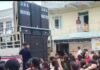 लेहरा में श्रीकृष्ण जन्माष्टमी पर निकला झांकी जुलूस:राधा-कृष्ण की मनमोहक झांकियां और डीजे पर झूमे श्रद्धालु