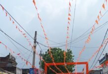 हुसैनाबाद बाजार में आज श्रीकृष्ण जन्माष्टमी मनाई जाएगी:बाजार को आकर्षक ढंग से सजाया गया, 5 दिन तक दिखेंगी धार्मिक झांकियां