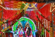 सोनार में जन्माष्टमी पर राधा-कृष्ण की झांकी:आकर्षण का केंद्र बनी, 18 साल से हो रहा आयोजन 6 दिन चलेगा
