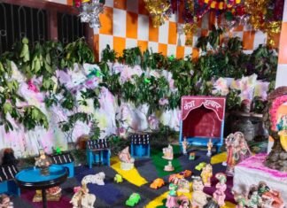 रेहरा बाजार में जन्माष्टमी उत्सव, श्रीकृष्ण के झूले ने मोहा:प्राचीन मंदिर रोशनी से जगमगाए, देर रात तक भक्तों की भीड़ उमड़ी
