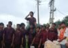 महुलानी में जन्माष्टमी पर मटकी फोड़ प्रतियोगिता:ग्रामीण क्षेत्रों में धूम, अजय चौहान की टीम ने पहली कोशिश में फोड़ी मटकी