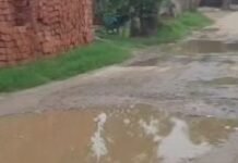 संपर्क मार्ग बदहाल, गड्ढों में भरा बारिश का पानी:राहगीर और वाहन चालक हो रहे चोटिल, ग्रामीणों ने की मरम्मत की मांग