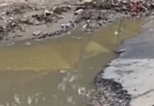 खेम पिपरा नहर पुल पर सड़क टूटी और पानी जमा:राहगीरों को रोज हो रही परेशानी, ग्रामीणों ने मरम्मत की मांग की