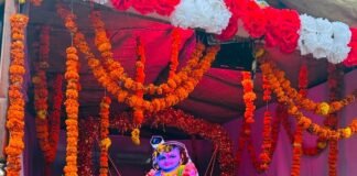 महदेइया बाजार में जन्माष्टमी पर निकली शोभायात्रा:श्रीकृष्ण के जयकारों से गूंजा इलाका, गुमड़ी घाट पर धार्मिक रीति-रिवाजों से समापन