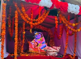 महदेइया बाजार में जन्माष्टमी पर निकली शोभायात्रा:श्रीकृष्ण के जयकारों से गूंजा इलाका, गुमड़ी घाट पर धार्मिक रीति-रिवाजों से समापन