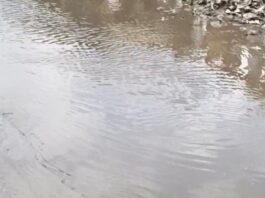 बस्ती में बारिश से सड़कों पर पानी भरा:सिहारी कोड़रा हड़िया चौराहे पर राहगीरों और दुकानदारों को परेशानी