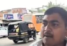 बस्ती में ब्लैक फिल्म लगी कार की चेकिंग पर विवाद:ट्रैफिक जवानों से भिड़ा युवक, बोला- गाली दूंगा, तुम क्या कर लोगे?