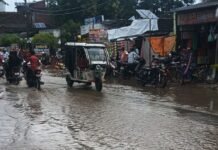 सिसवा-निचलौल मुख्य मार्ग पर जलभराव:कटहरी बाजार में बारिश से सड़क गायब, राहगीर और ग्रामीण परेशान
