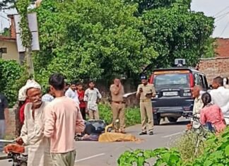 लालगंज में ट्रक ने स्कूटी सवार को रौंदा, मौत:घर लौटते समय हुआ हादसा, किराने की दुकान चलाते थे मृतक