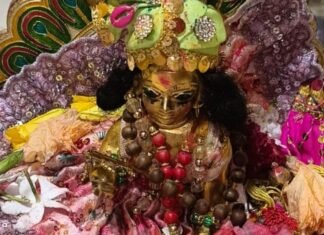 बहराइच में सात दिवसीय श्रीकृष्ण जन्मोत्सव शुरू, झांकी सजाई गई:तेजा फाटा गांव में धार्मिक कार्यक्रम और भागवत कथा का आयोजन