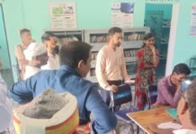 साऊंघाट की डिजिटल लाइब्रेरी का सीडीओ ने किया निरीक्षण:15 दिन में काम पूरा करने का निर्देश, कई लोग रहे मौजूद