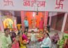 नील कोठी में मनाई गई श्रीकृष्ण की छठी:श्रद्धा और भक्तिभाव से पूजा-अर्चना, आरती और भजन-कीर्तन में शामिल हुए श्रद्धालु
