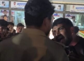 बांदा में पूर्व विधायक की कार हटाने को लेकर विवाद, गनर और युवक में धक्का-मुक्की, वीडियो वायरल