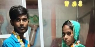 बस्ती में प्रेमी युगल ने मंदिर में लिए सात फेरे:शिकायत के बाद थाने पहुंचे, दोनों बालिग निकले तो की शादी