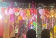 भिंगा रोड पर कान्हा जी की छठी मनाई गई:जन्म के छठे दिन बच्चों, युवाओं और बुजुर्गों ने मिलकर मनाया जश्न