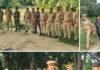 कोल्हुई पुलिस और SSB ने संयुक्त गश्त की:सीमा क्षेत्र में सुरक्षा व्यवस्था परखी, संदिग्ध हरकतों पर रखी नजर
