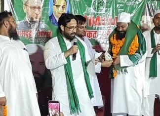 दद्दन खां एमआईएम में शामिल:प्रदेश अध्यक्ष शौकत अली ने दिलाई सदस्यता, पुलिस ने रोका काफिला