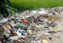 फरेंदा में नगर पंचायत सड़क किनारे फेंक रही कचरा:दीनदयाल उपाध्याय नगर में गंदगी से लोग परेशान, बदबू और बीमारियों का डर