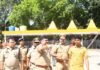 कजरी तीज पर एसपी ने सुरक्षा व्यवस्था जांची:बहराइच में सरयू घाट से बाबा बागेश्वर नाथ शिवालय तक का मार्ग देखा