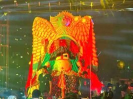 फरेंदा में धूमधाम से हुई गणेश प्रतिमा की स्थापना:अंबेडकर चौराहे पर गणपति महोत्सव का 25वां साल, श्रद्धालुओं में दिखा उत्साह