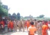 भग्गड़वा सरयू घाट पर कजरी तीज पर उमड़ी भीड़:जल लेकर बागेश्वर नाथ रवाना श्रद्धालु, पुलिस तैनात