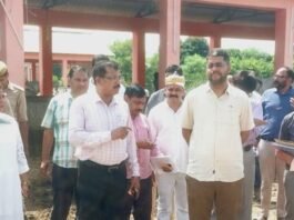बहराइच डीएम ने गो संरक्षण केंद्र का किया निरीक्षण:गोवंशों को गुड़-फल खिलाए, वर्मी कम्पोस्ट बनाने और ब्रांडिंग के निर्देश
