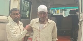 जमुनहा-बहराइच मार्ग पर बाइक ने साइकिल सवार को टक्कर मारी:हादसे में बाइक सवार दंपती और साइकिल सवार समेत तीन घायल