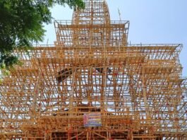 सिसवा में प्रेम मंदिर की भव्यता में विराजेंगी मां दुर्गा:90 फीट ऊंचे पंडाल में दिखेगा वृंदावन का प्रेम और सूर्य उपासना का दिव्य संगम