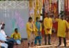 अमोढ़ा में सेवा संकल्प अभियान के तहत नुक्कड़ नाटक:मोदी के सार्वजनिक जीवन की यात्रा का मंचन