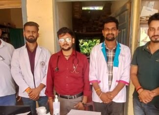निशुल्क स्वास्थ्य शिविर में 65 से अधिक लोगों की जांच:अमोढ़ा में शुगर, खून और यूरिक एसिड समेत कई जांचें हुईं; स्वास्थ्य के प्रति किया जागरूक