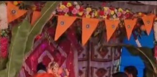 श्रावस्ती के हरदत्त नगर में गणेश महोत्सव की धूम:आकर्षक झांकी और आरती ने मन मोहा, भक्तिमय हुआ पूरा माहौल