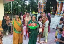 बस्ती के कौड़ीकौल में गणपति बप्पा मोरया के जयकारों के:जुलूस में बड़ी संख्या में ग्रामीण और महिलाएं शामिल, भक्तिमय रहा माहौल