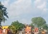 श्रावस्ती में गणपति विसर्जन यात्रा निकली:गणपति बप्पा मोरिया के जयकारों से गूंजा हाईवे, दिखा भक्ति का सैलाब