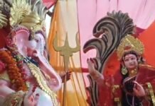 गणपति बप्पा को नम आंखों से दी गई विदाई:सिरसिया में धूमधाम से निकली विसर्जन यात्रा, शाम की आरती में उमड़ा सैलाब