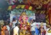 नासिरगंज में गणेश महोत्सव का आयोजन:श्रद्धालुओं ने की आरती, आकर्षक झांकी भी निकाली गई