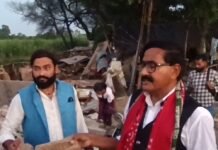 तालाब की जमीन से हटा अवैध कब्जा:पूर्व विधायक परिवारों से मिलने पहुंचे, 40 साल पुराने निर्माण का दावा