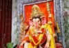 अमोढ़ा के कोटही माता मंदिर में लगा छप्पन भोग:गणेश उत्सव के दौरान गणपति को अर्पित किए गए विभिन्न व्यंजन, श्रद्धालुओं की भीड़ उमड़ी